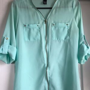 Aqua blouse